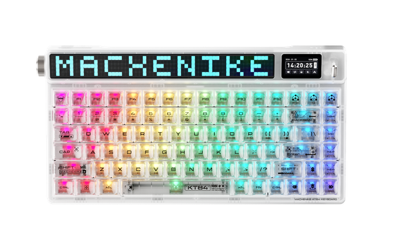 Bàn Phím Không Dây - Machenike KT84-B84W / Smart Screen / Tri-mode