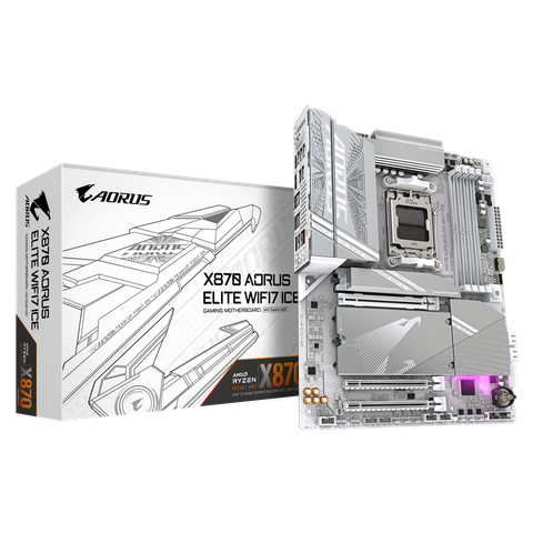 Mainboard GIGABYTE X870 AORUS ELITE WIFI7 ICE (AMD X870 / Socket AM5 / ATX / DDR5)