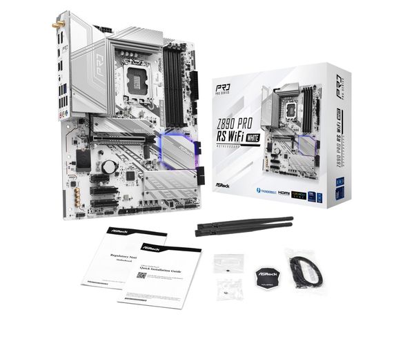 Mainboard - Asrock Z890 Pro RS WiFi White (Intel Z890 / Socket LGA1851 / ATX / DDR5)