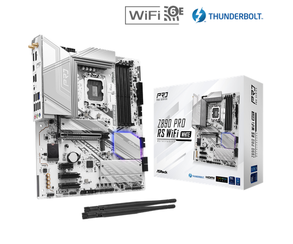 Mainboard - Asrock Z890 Pro RS WiFi White (Intel Z890 / Socket LGA1851 / ATX / DDR5)