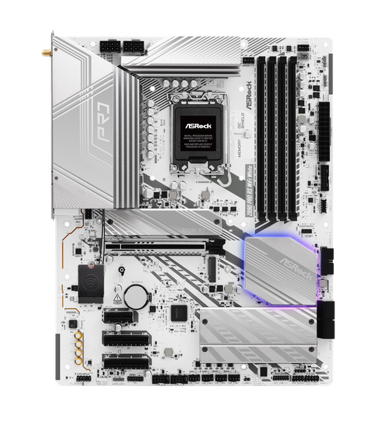 Mainboard - Asrock Z890 Pro RS WiFi White (Intel Z890 / Socket LGA1851 / ATX / DDR5)