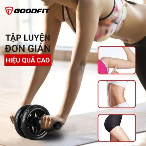 Con lăn tập bụng 2 bánh tặng kèm thảm GoodFit