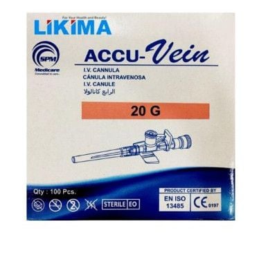 Kim luồn tĩnh mạch Accu-Vein, có cổng và cánh Likima 20G – 3A120