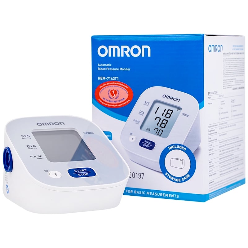Máy đo huyết áp tự động Omron HEM-7143T1
