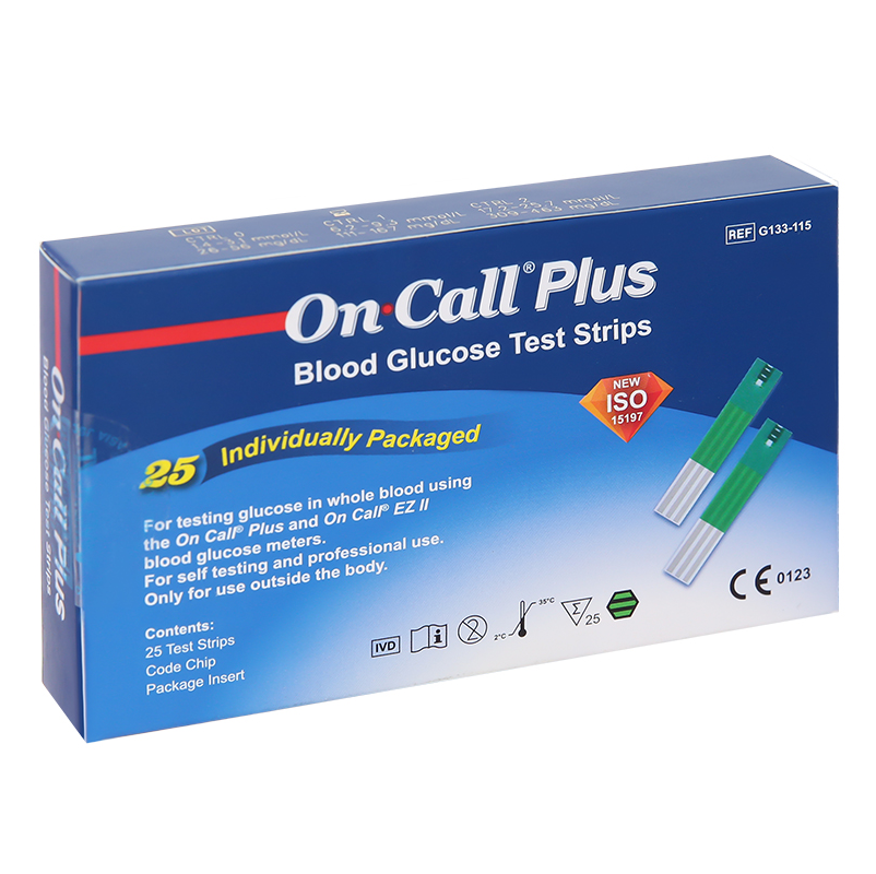 Que thử đường huyết OnCall Plus (25 que) que rời