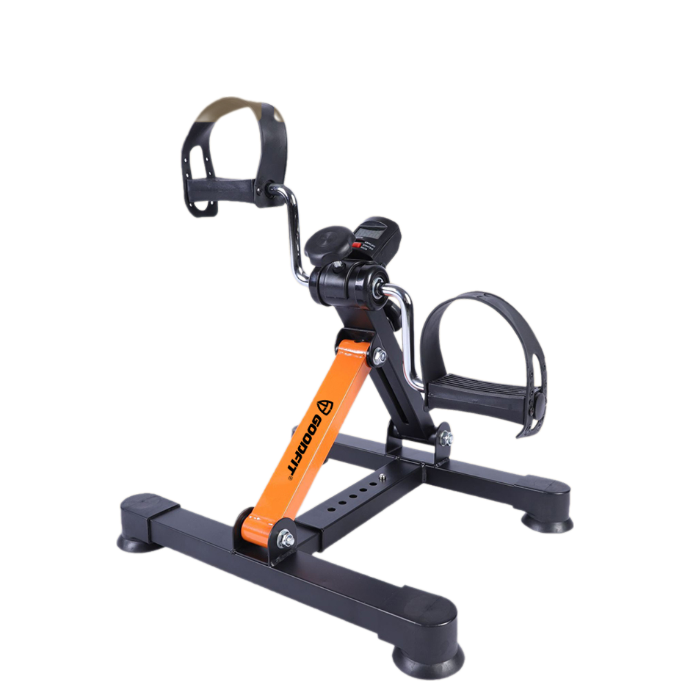 Xe đạp gấp gọn mini tập thể dục tại nhà, có đồng hồ điện tử GoodFit GF006MB
