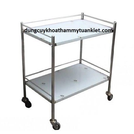 Xe đẩy inox 2 tầng 40x60 Xe đẩy inox 2 tầng 40x60