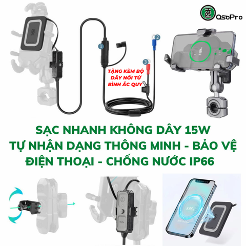  BỘ SẠC KHÔNG DÂY OSOPRO CHÍNH HÃNG (SẠC NHANH 15W) 