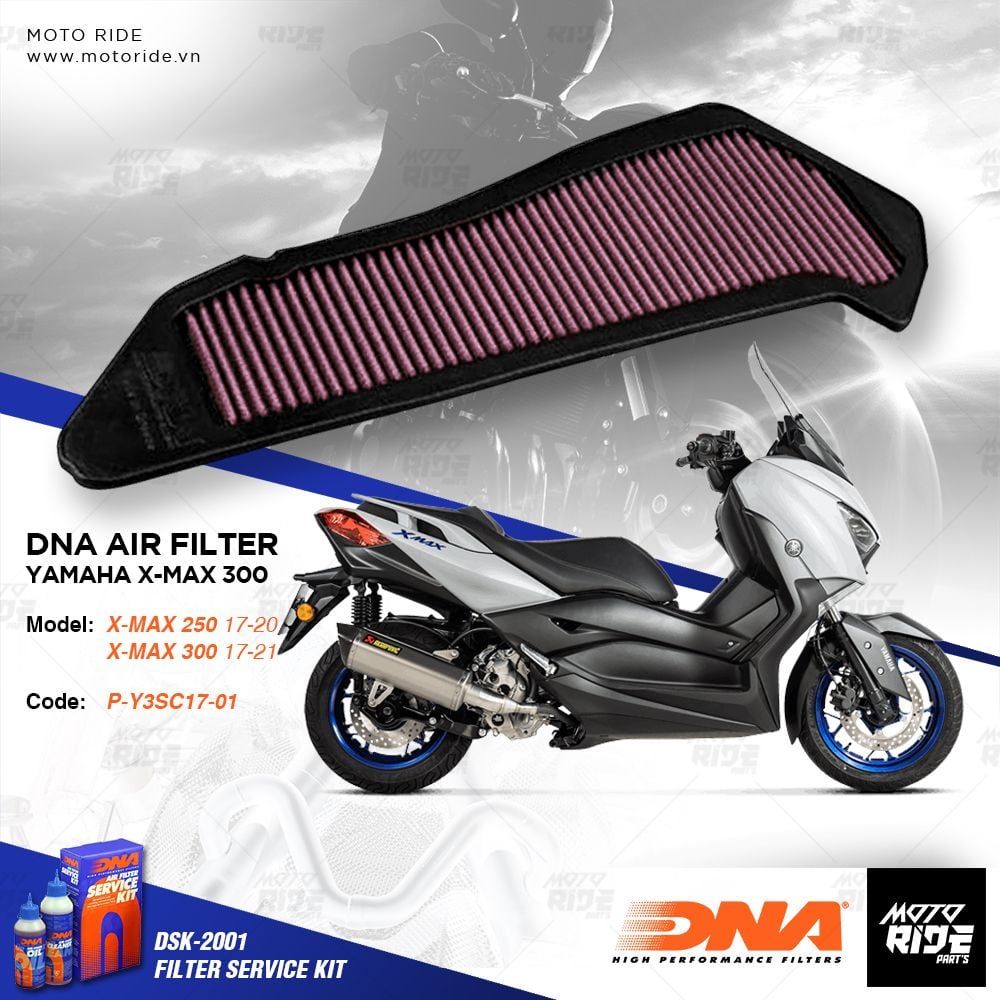 DNA P-Y3SC17-01 LỌC GIÓ CHO YAMAHA X-MAX 300