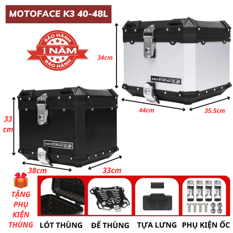  THÙNG NHÔM SAU MOTOFACE K3 