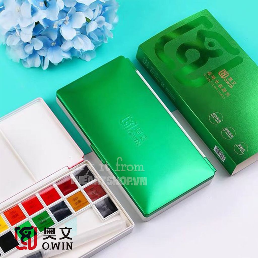 Bộ màu nước OWIN dạng nén - OWIN Watercolor Haftpan Set 18/24