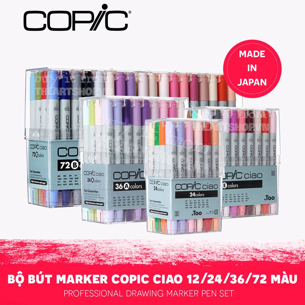 Bộ marker COPIC Ciao 12/24/36/72 màu - COPIC Ciao Marker Set 12/24/36/72 colors