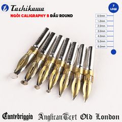 Ngòi Calligraphy TACHIKAWA loại B (Đầu Tròn) - TACHIKAWA Calligraphy Pen Nib Type B (Round)