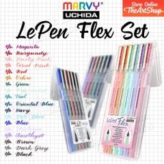 Bộ bút đầu cọ thư pháp Marvy Lepen flex 4800 brush