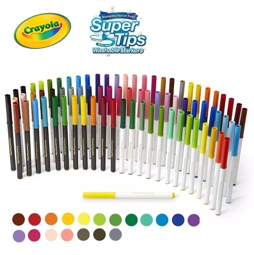 Bộ bút lông màu CRAYOLA Super Tips Washable markers