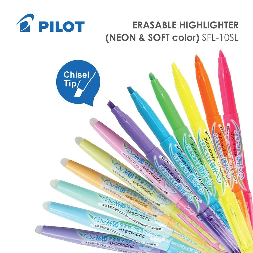 Bộ bút Highlight PILOT - PILOT FriXion Erasable Highlighter Set 6