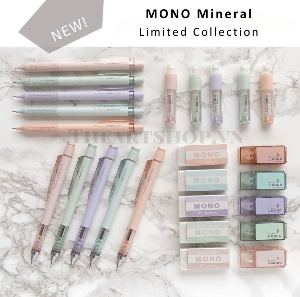 Bút chì cơ khí lắc đẩy ngòi TOMBOW Mono Graph MINERAL -  phiên bản giới hạn xuân hè 2024