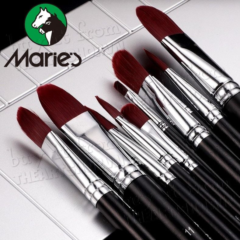 Cọ vẽ Marie's đầu Oval thân dài G1630