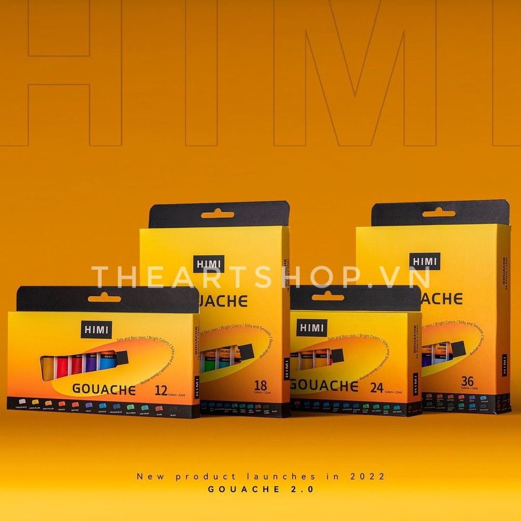 Bộ màu Gouache Himi Miya tuýp 12ml