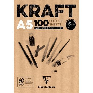 Sổ giấy kraft CLAIREFONTAINE - CLAIREFONTAINE Glued Pad Brown Kraft