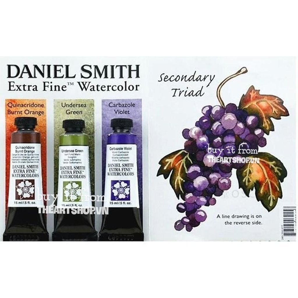 Bộ màu nước DANIEL SMITH dạng tuýp 15ml - DANIEL SMITH Extra Fine Watercolour Set 3 - Tube 15ml