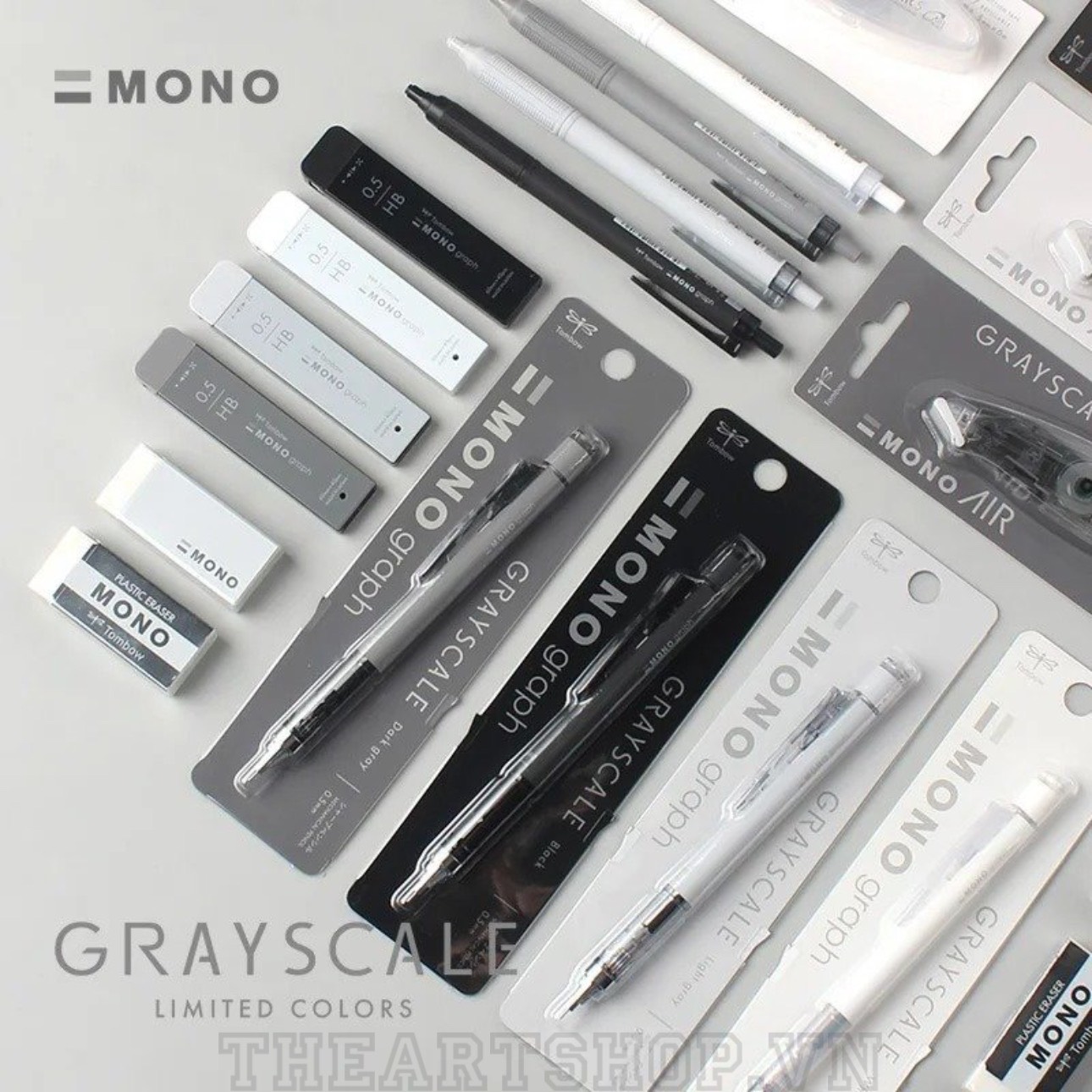 Bút chì cơ khí lắc đẩy ngòi TOMBOW Mono Graph Grayscale - Tone xám phiên bản giới hạn 2024