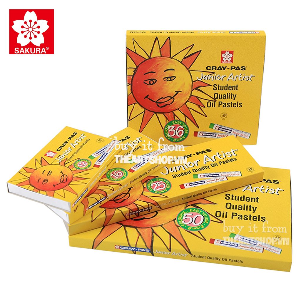 Bộ màu sáp dầu SAKURA Junior Artist Oil Pastels Set 12/16/25/50 colors