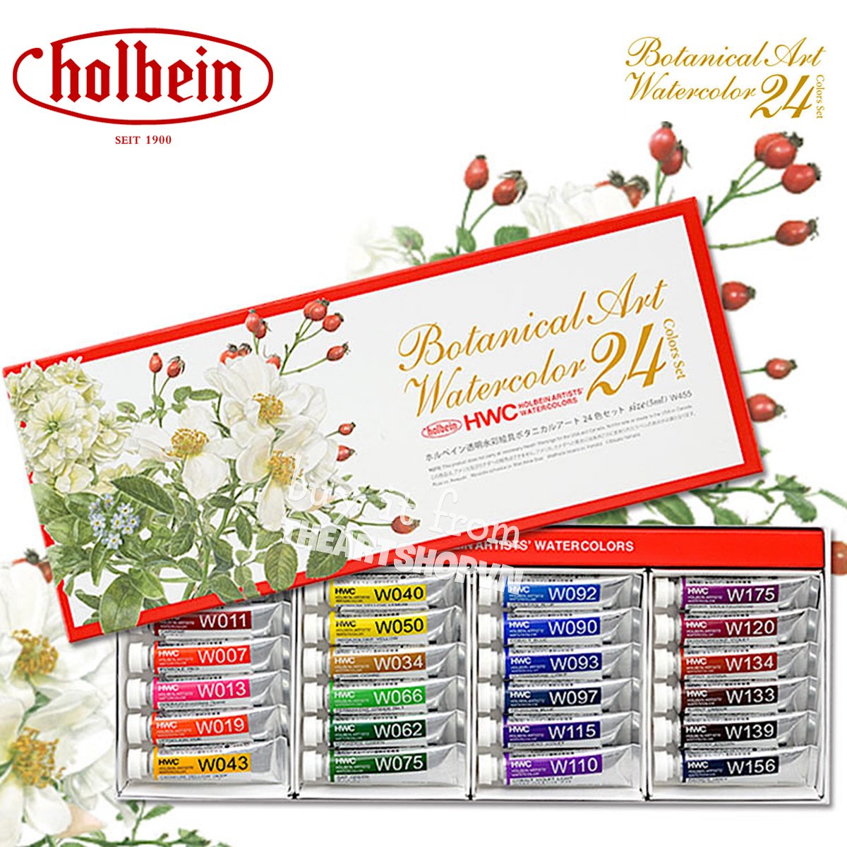 Bộ màu nước HOLBEIN 24 màu - HOLBEIN Botanical Art Watercolor Set 24