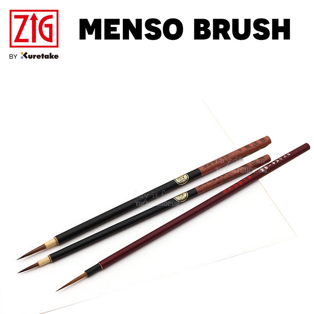 Cọ thư pháp lông thú KURETAKE - KURETAKE Zig Cartoonist Menso Brush