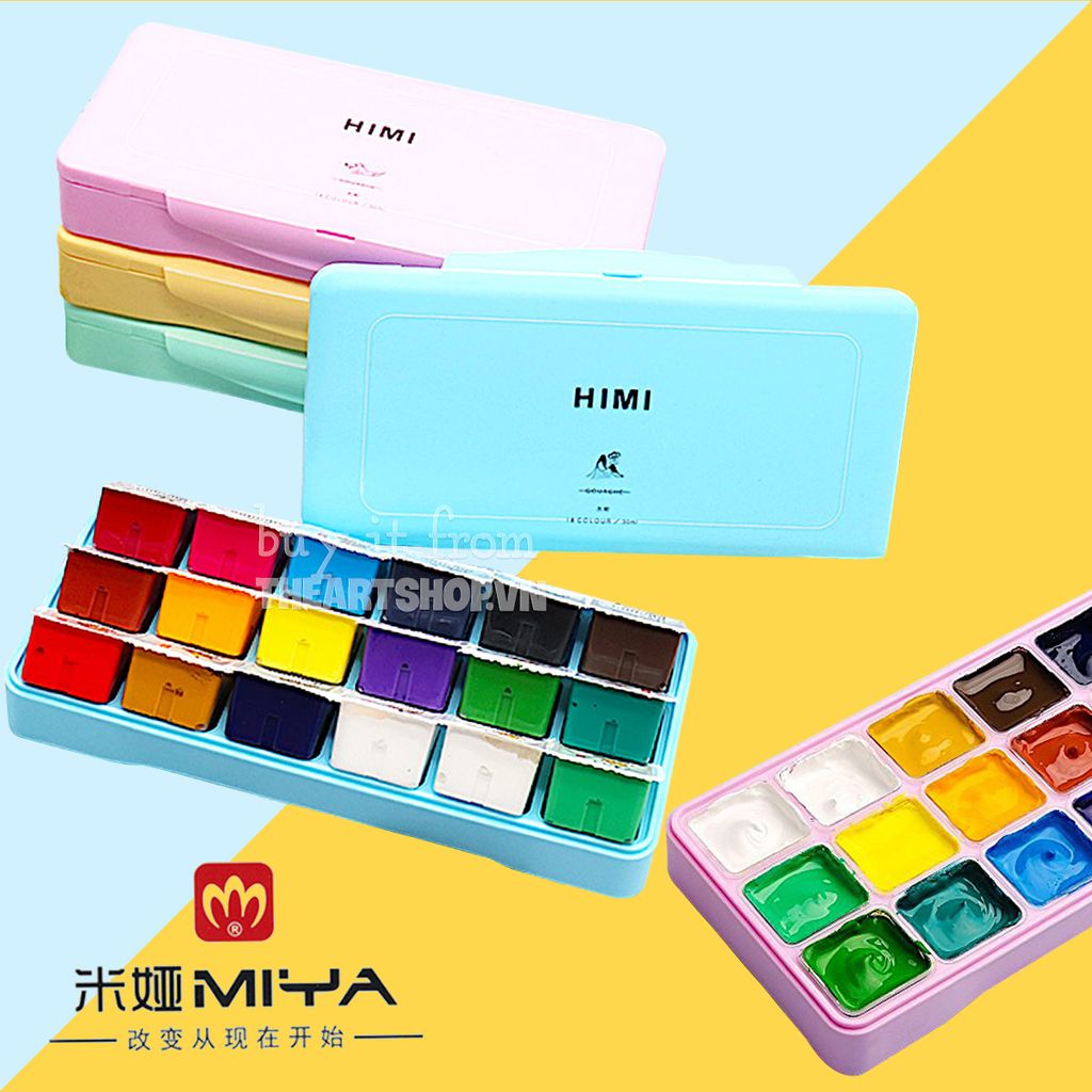 Bộ màu gouache HIMI - HIMI gouache Set 18/24