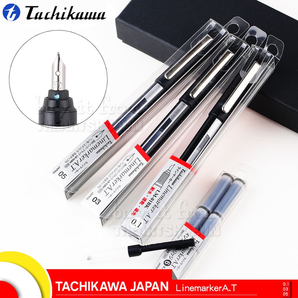 Bút máy đi nét chuyên nghiệp TACHIKAWA - TACHIKAWA Linemarker A.T Sketch Pen with ink (Water-resistant)