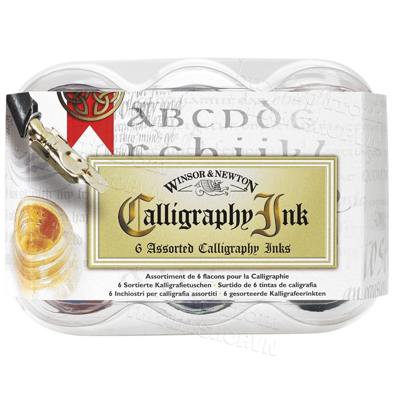 Bộ mực Calligraphy 6 lọ WINSOR - WINSOR & NEWTON Calligraphy ink 6 assorted set (30ml)