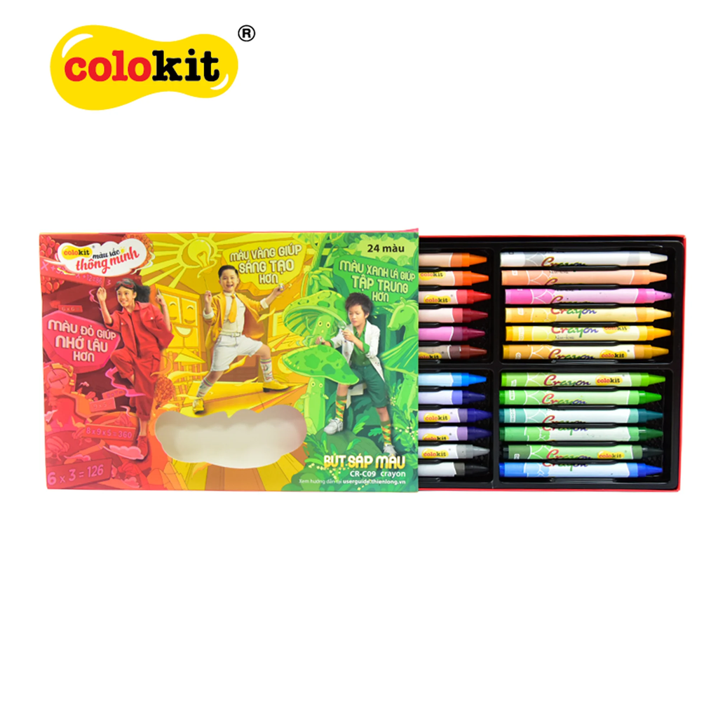 Bộ sáp màu Colokit 10/12/24 màu
