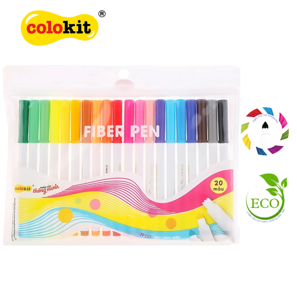 Bút lông màu Fiber Pen Colokit túi 20 cây FP-C03