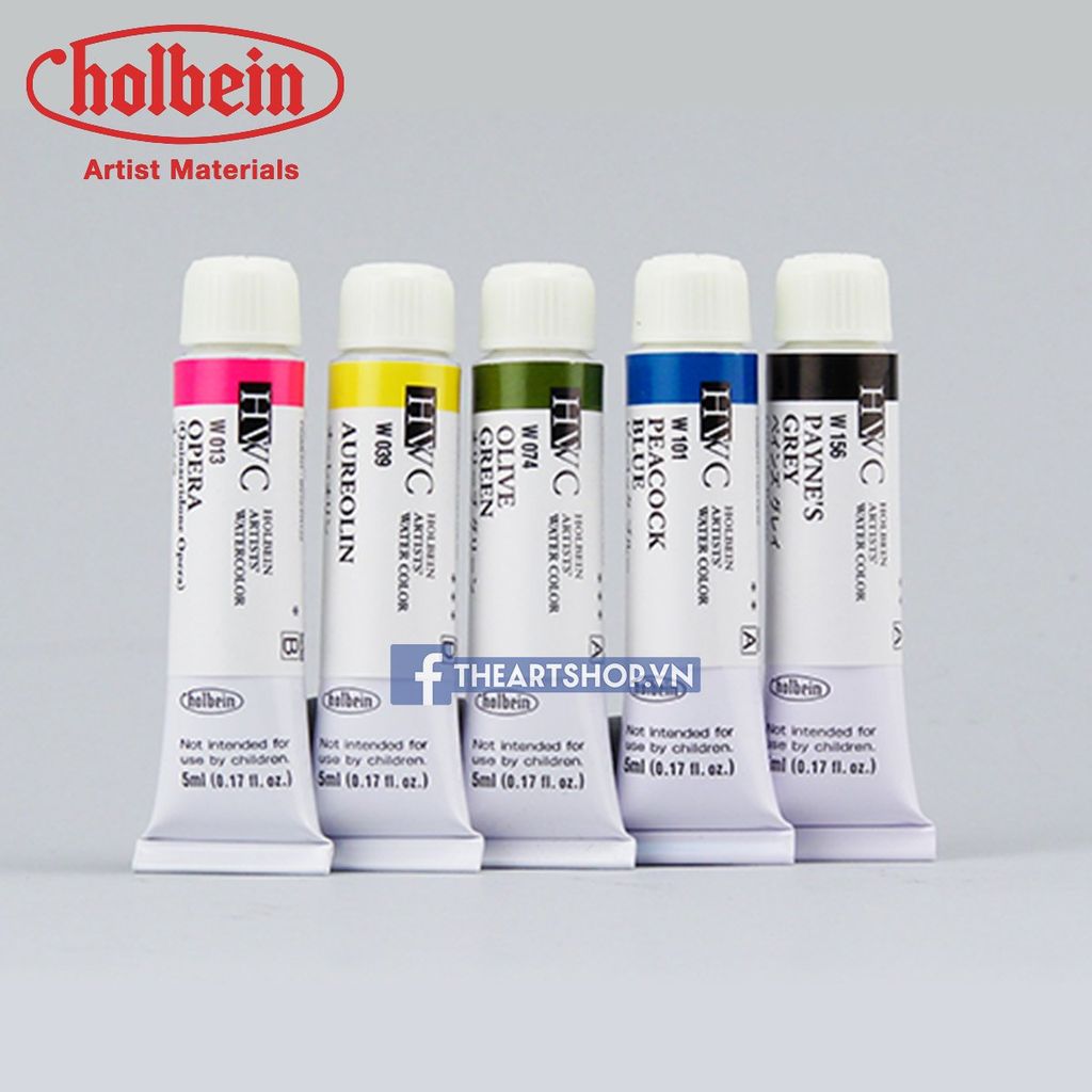 Màu nước HOLBEIN Artist - HOLBEIN Artist Watercolor Tube 5ml (Full series A|B|C|D|E|F)