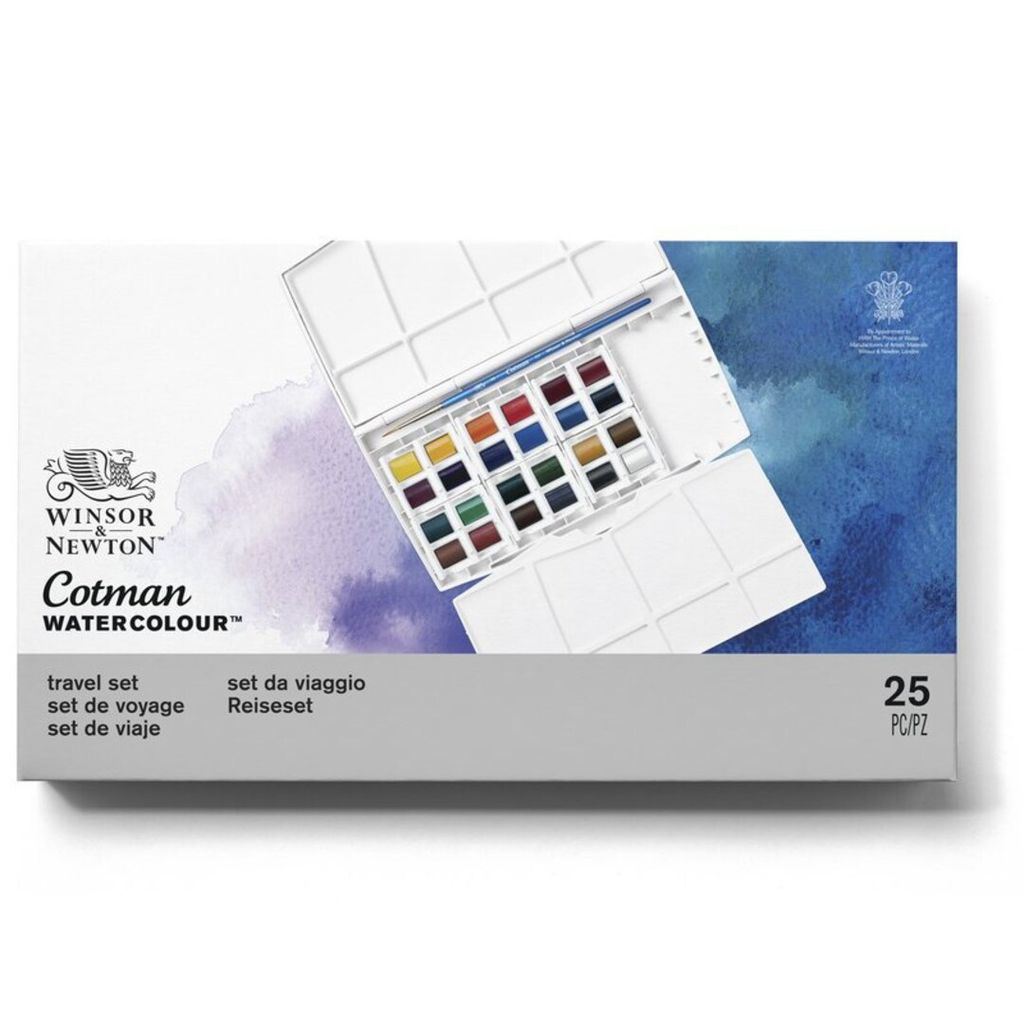 Bộ màu nước WINSOR 24 màu - WINSOR & NEWTON COTMAN Watercolor Painting Plus Set 24