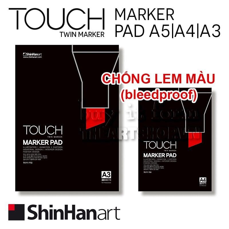 Sổ vẽ marker pad SHINHAN TOUCH - SHINHAN TOUCH Marker Pad-bleed proof