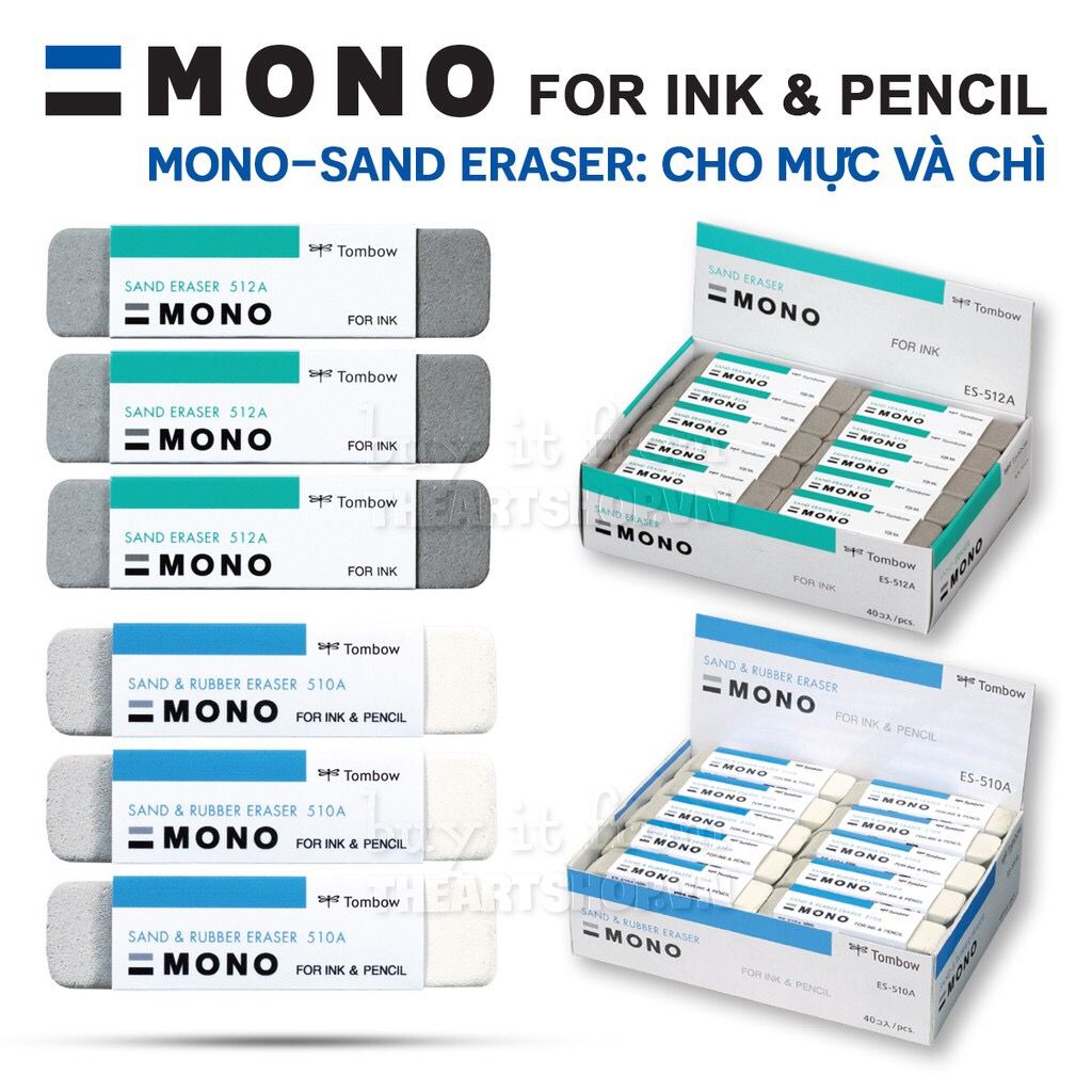 Gôm tẩy mực, chì màu, marker TOMBOW - TOMBOW MONO Sand Eraser
