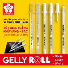 Bút Gel SAKURA Trắng, Vàng, Bạc - SAKURA Gelly Roll White, Gold, Silver