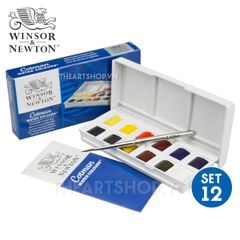 Bộ màu nước WINSOR 12 màu - WINSOR & NEWTON COTMAN Watercolor Sketchers' Pocket Box Set (12 Half Pans)