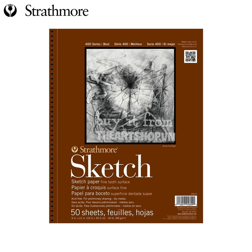 Sổ vẽ lò xo STRATHMORE - STRATHMORE Sketch Paper 89gsm