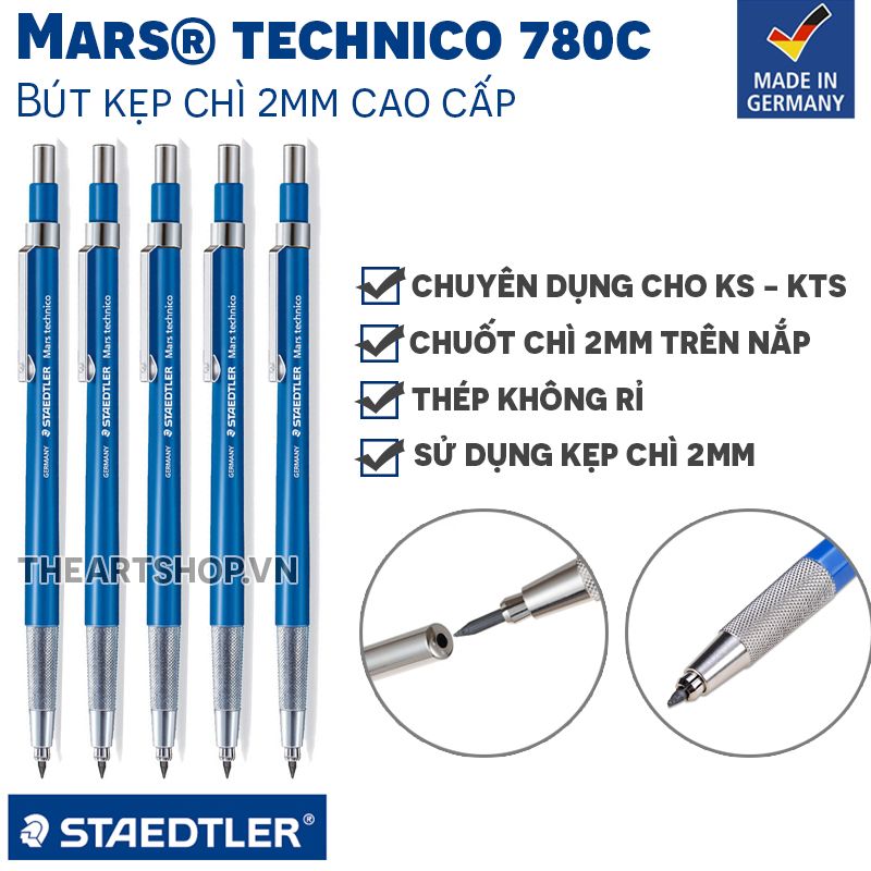 Bút kẹp lõi chì STAEDTLER - STAEDTLER Mars Technico 780 Lead Holder 2mm