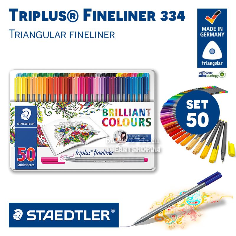 Bút vẽ đi nét STAEDTLER - STAEDTLER Triplus® Fineliner 334 - Set 50