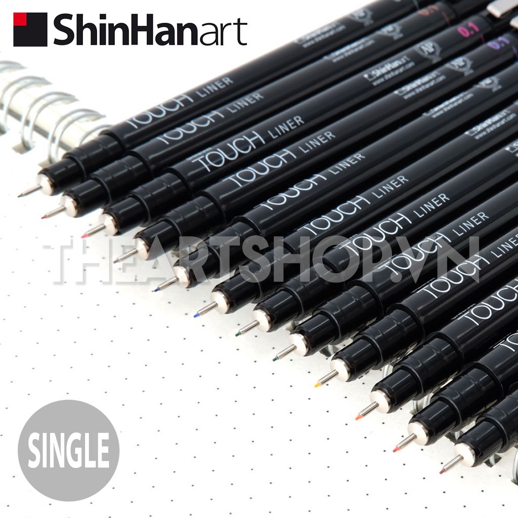 Bút liner SHINHAN Màu (Bán lẻ) - SHINHAN Touch Liner Colors (Retail) - (kháng nước/ kháng marker)