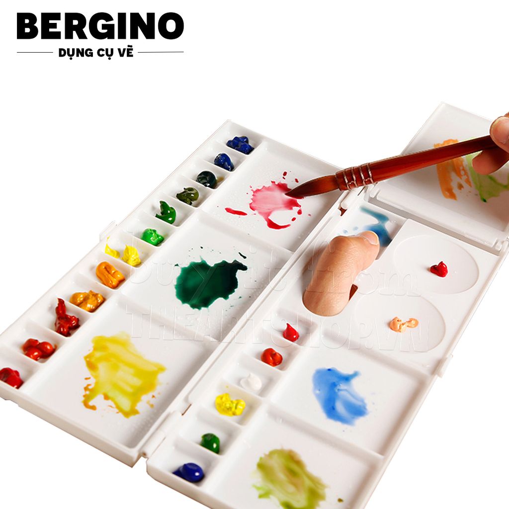 Bảng pha màu BERGINO - BERGINO Multifunctional Watercolor Painting Box (Palette)