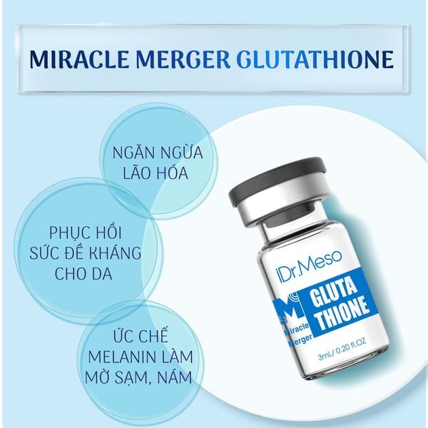 Meso iDr.Skin Miracle Merger Glutathione mờ thâm, sạm, nám, trắng sáng da