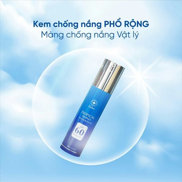 Kem chống nắng nâng tông vật lý phổ rộng iDr.Skin Tropical Sunblock SPF60 PA++++