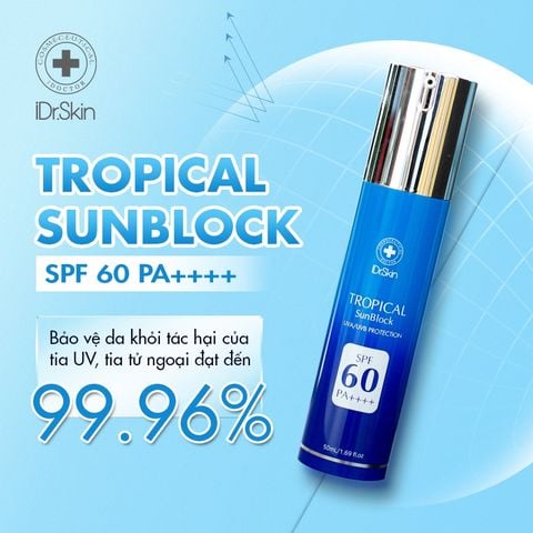 Kem chống nắng nâng tông vật lý phổ rộng iDr.Skin Tropical Sunblock SPF60 PA++++