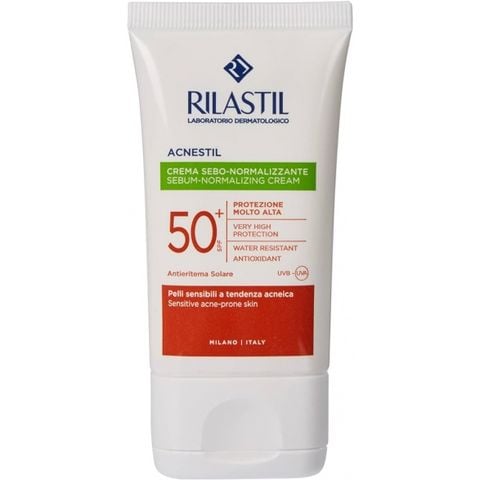 Kem chống nắng kiểm soát nhờn dành cho da mụn Rilastil Acnestil Sebum-Normalizing Cream SPF50+