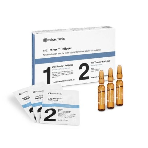 Bộ Peel da Md:ceuticals Md:Tranex Retipeel thay da sinh học cho da nám, sáng da, chống lão hóa